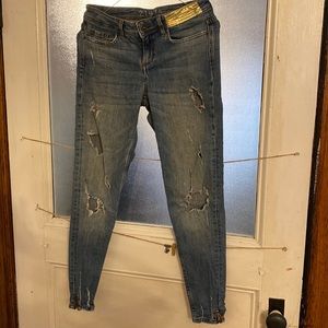 Distressed Zara jeans